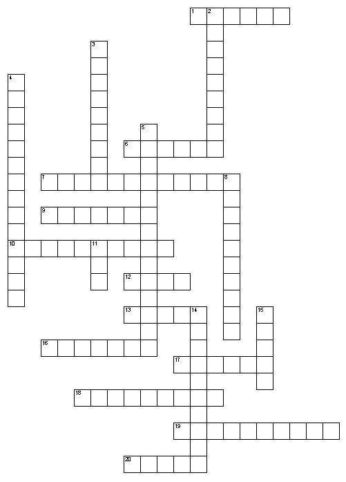 Crossword:  The Theory of Evolution