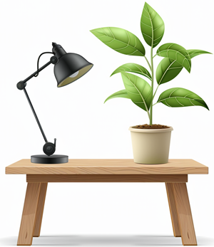 plant on table