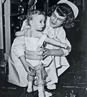 child with polio