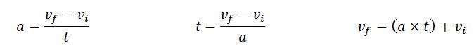 formula acceleration