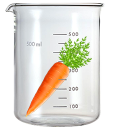 carrot in beaker
