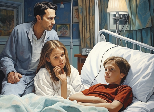 boy in hospital