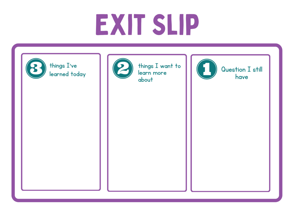 basic exit ticket