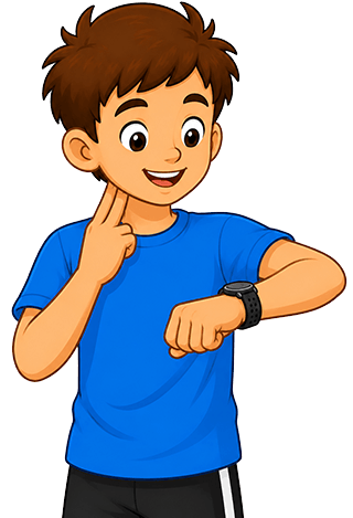 boy taking pulse