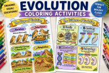 evolution coloring pages