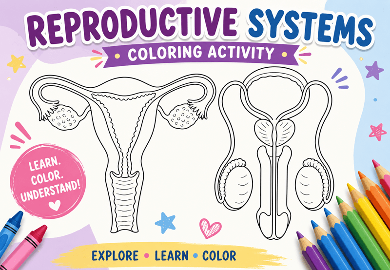 Color the Male and Female Reproductive System