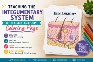 skin coloring worksheet